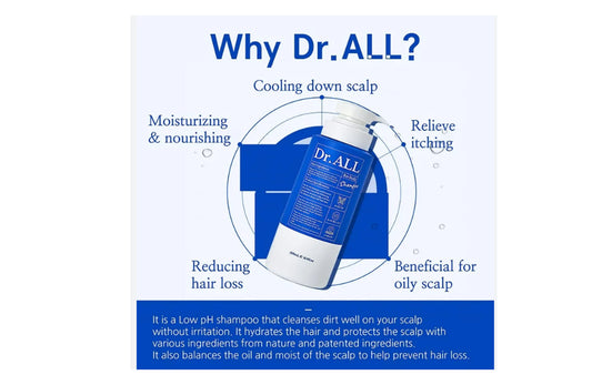Dr.all Bio Scalp Shampoo 500 ml (16.9 oz) Anti Hair Loss Shampoo (Made in KOREA)