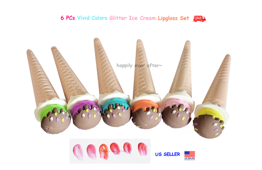 Ice Cream Lip Gloss Set - All 6 Colors!